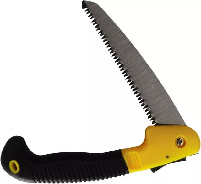 Folding Saw Camping Saw Pruning Saw with 7"/180mm 3 Cutting Edge Blade and Lock