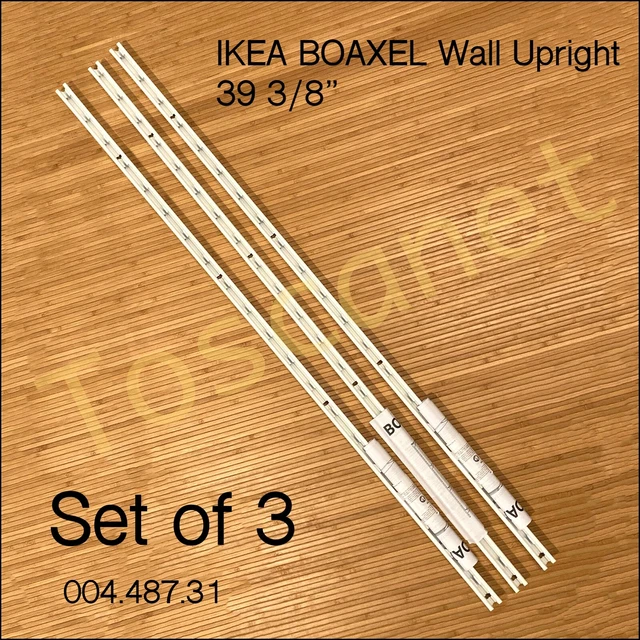 ( Set of 3 ) IKEA BOAXEL Wall Upright Size 39 3/8", White, 004.487.31, Brand NEW