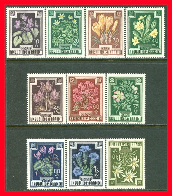 Austria Semi-postal Stamps Scott B235-B244, MNH Complete Set!! A201a