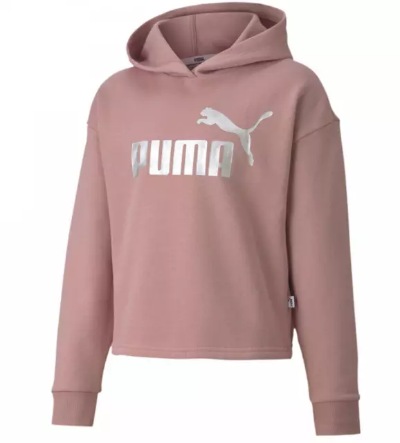 Puma Kids Essential Hoodie Sweatshirt Pink UK Size 9-10 Years #REF76