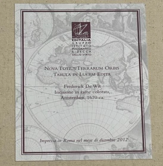 ❇️ Editalia Treccani Facsimile Mappa Antiquae Tabulae Nova Totius Terrarum Orbis