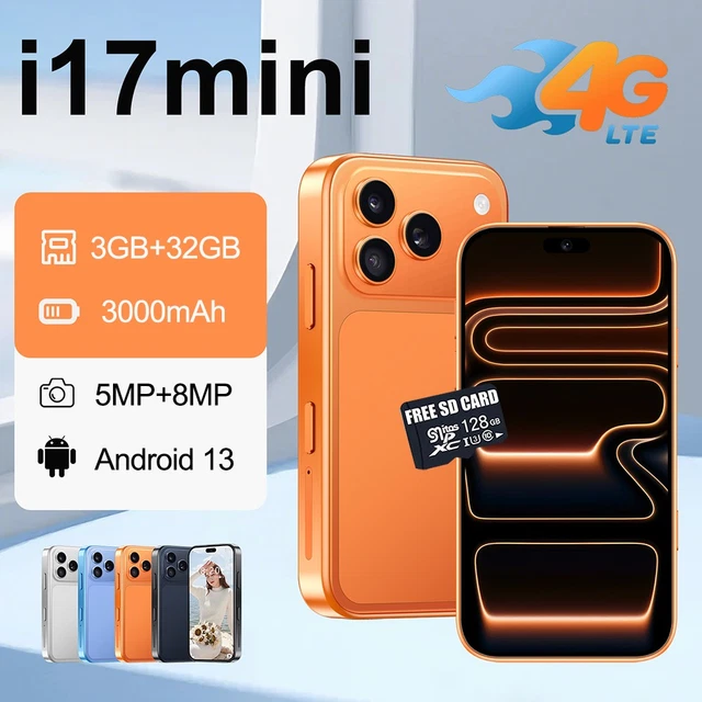SMARTPHONE I17 MINI téléphone portable débloqué Android 13 4.0