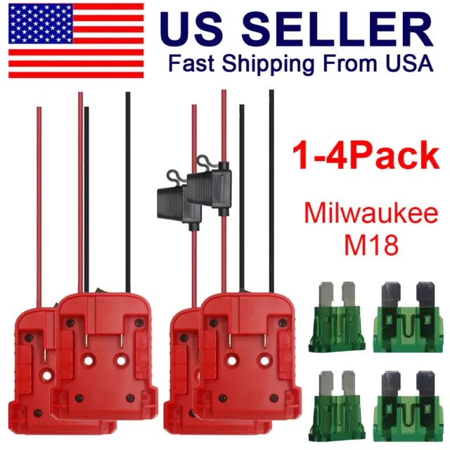 💯4X DIY Power Wheels Adapter Compatible With Milwaukee M18 18V Battery Dock