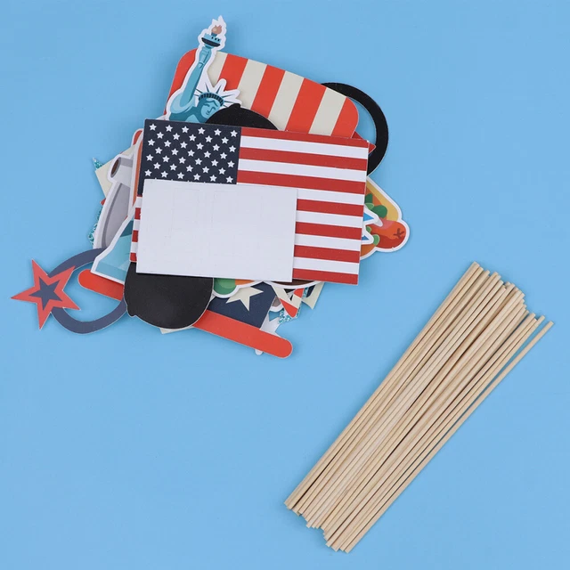 30 pz oggetti di scena per selfie stand fotografici America Independence Day festa palmare
