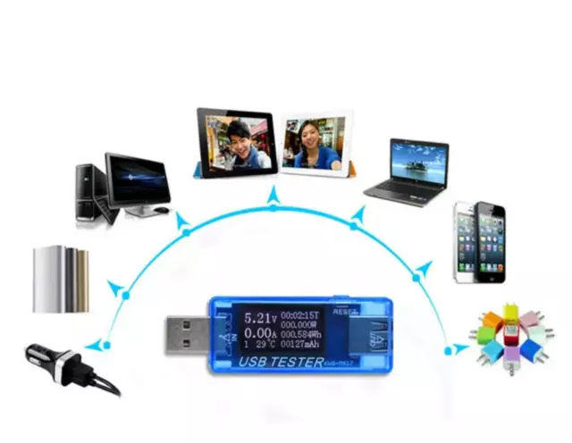 USB Testeur de Capacité de Tension de Charge  4V-30V 0-5A  Avec Digital Dispay