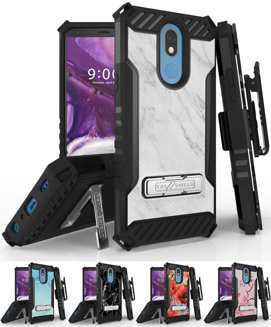 Rugged Tri-Shield Case + Belt Clip for LG Xpression Plus 2 - Designer Series
