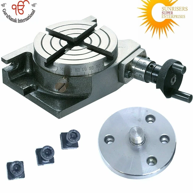 3” Inch Precision Rotary Table 80mm HV Low Profile 4 Milling Slots And......