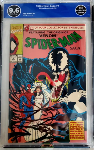 Spider-Man Saga #4 Egs 9.6 Key Wraparound Cover Origin Of Venom Not Cgc Cbcs Pgx