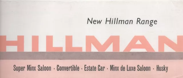 Hillman sales brochure  1962 907H Minx & Husky