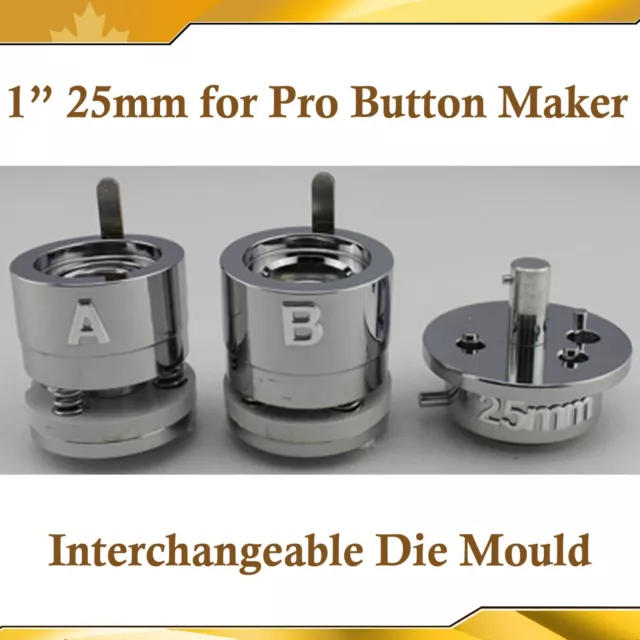 Round 25mm 1" Interchangeable Die Mould for  Pro Badge Button Maker FREE SHIP