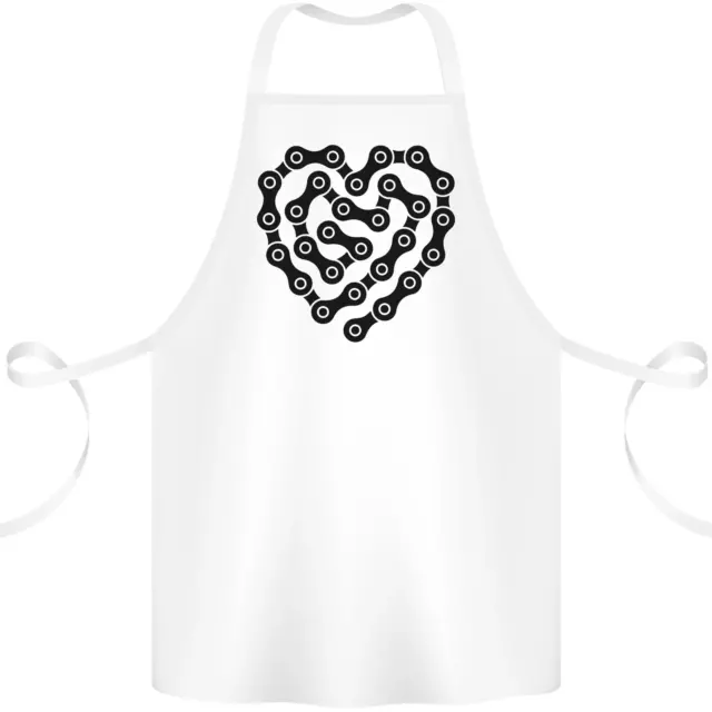 Heart Bike Chain Cycling Biker Motorbike Cotton Apron 100% Organic