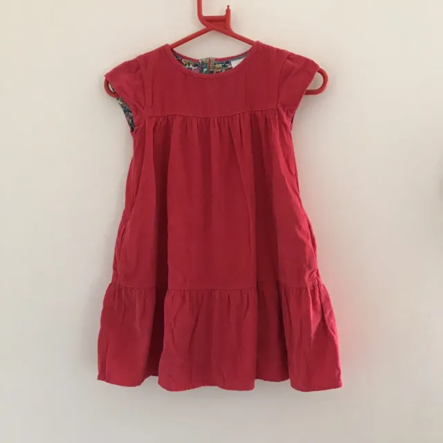 jojo maman bebe girl red dress uk age 7 years