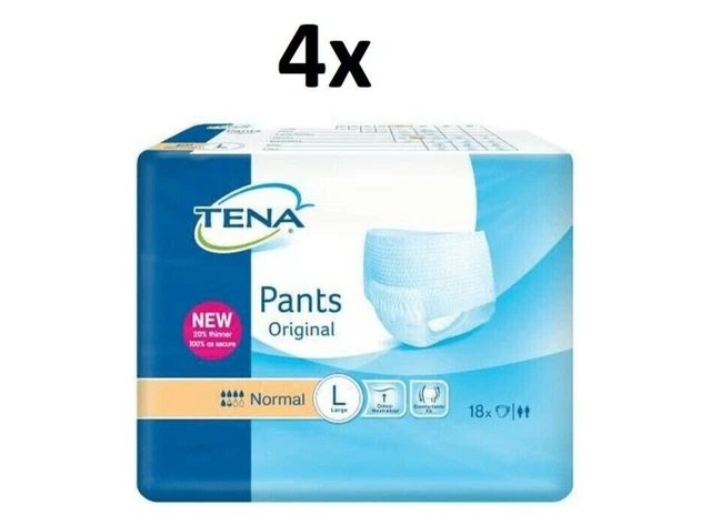TENA PANTS ORIGINAL Normal L 72 Stück (4x18) Inkontinenzhose Neu inkl