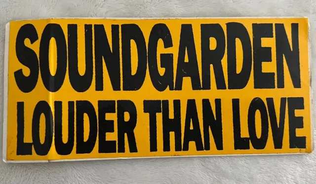 SOUNDGARDEN Louder Than Love Bumper Sticker Promo Only 1989 A&M RARE collectable