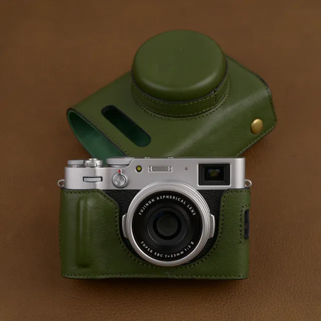 Genuine Leather Handmade Camera Cases Bag Full Body Cover Fit For Fujifilm X100V