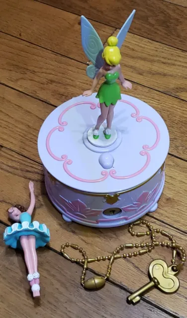 Disney Fairies Wendy’s Jewelry Music Box Tinker Bell and Ballerina W-Key, Works