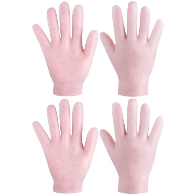 2 paia guanti nutrienti mani asciutte guanti rosa ragazza