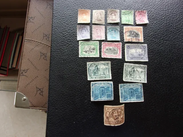 Belgien - Briefmarke Yvert / Tellier N° 135/146 148/149 Gestempelt (cyn26)