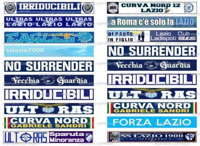 SUBBUTEO 20 ADESIVI della LAZIO TIFOSERIE & SUPPORTERS per TRANSENNA/ FENCE