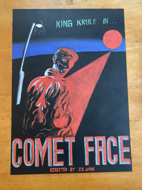 KING KRULE Comet Face Poster *RARE* MAN ALIVE Limited Edition