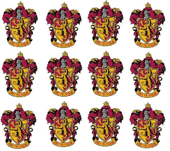 HARRY POTTER GRYFFINDOR Cupcake Toppers Edible Image Crest EUR 3,97