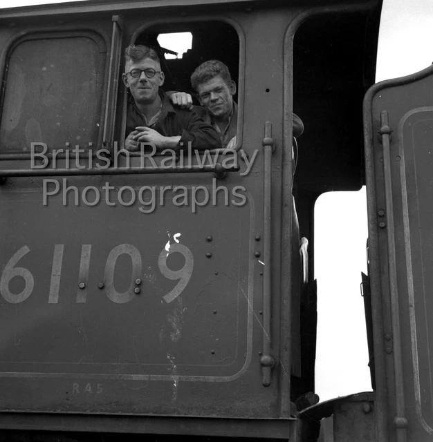 Larger Negative BR British Railways Steam Loco 61109 Class B1 Stratford 1950's