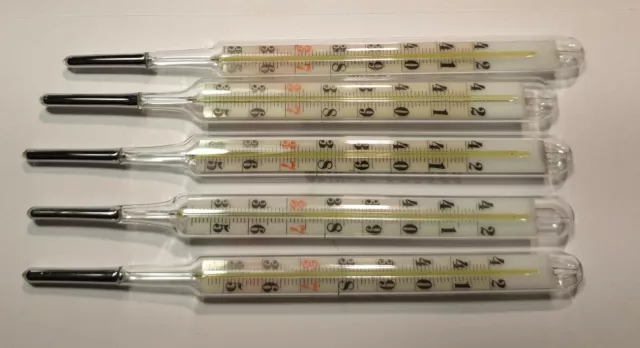 Thermomètre Médical en Verre/Mercure *Minute-Melun* Coopération