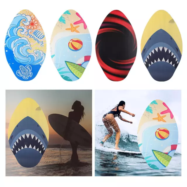 Strand Skimboard, kleines Surfbrett, 76,2 cm, langlebig, universelles Holz Skim