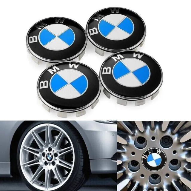 Set Of 4PCS 68mm Wheel Center Hub Caps Logo Badge Emble For BMW 1-3-5-7 Series