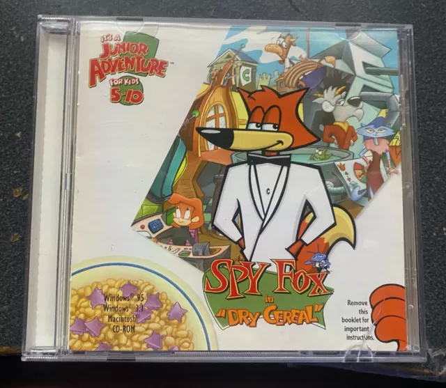 Spy Fox in Dry Cereal (Windows/Mac, 1997) PC Adventure Game CD ROM