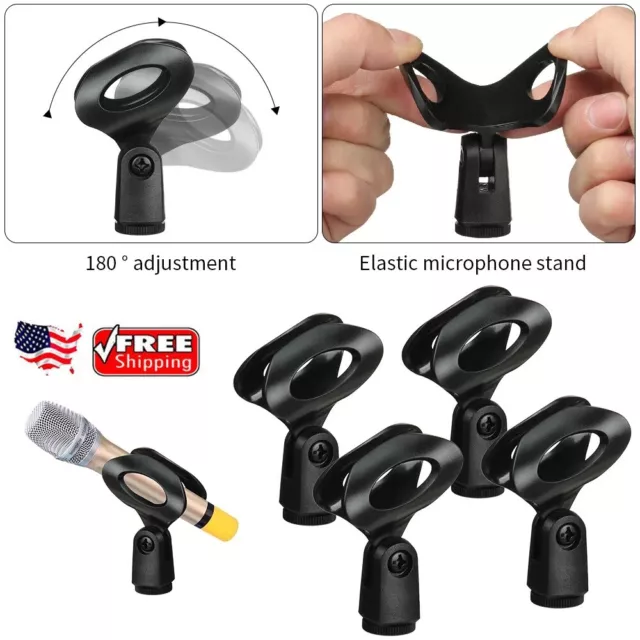 4x Universal Microphone Holder Wireless Large Cylinder Flexible Microphone Stand