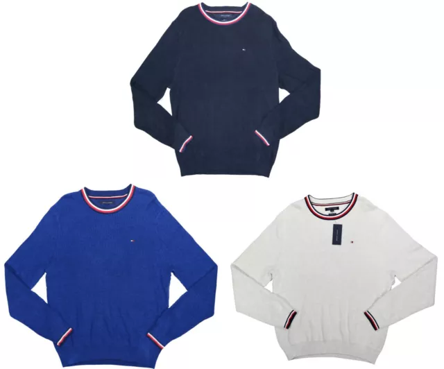 Tommy Hilfiger Ribbed Knit Geneva Crew Neck Men's Pullover Sweater NWT