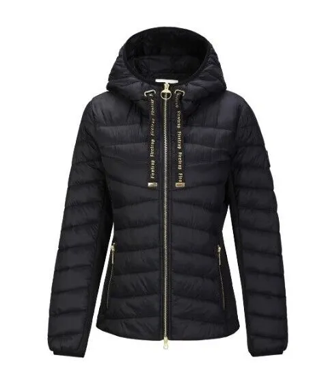 Firetrap Grid Quilted Jacket Ladies Coat - Black - All sizes