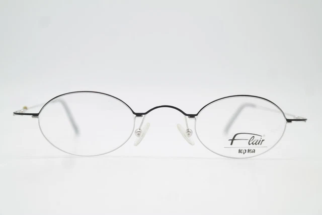 Monture De Lunettes LOOK 1570 - Demi-monture Argent Et Noir - Style Ovale, Unisexe - Neuf Sans étiquette