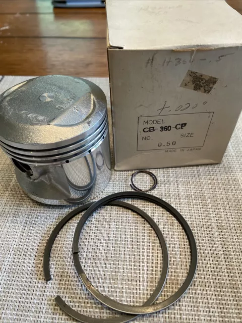 Vintage  1974-76 Honda CB360 -CP Piston and Rings set O/S .020 HOH360-5 Japan