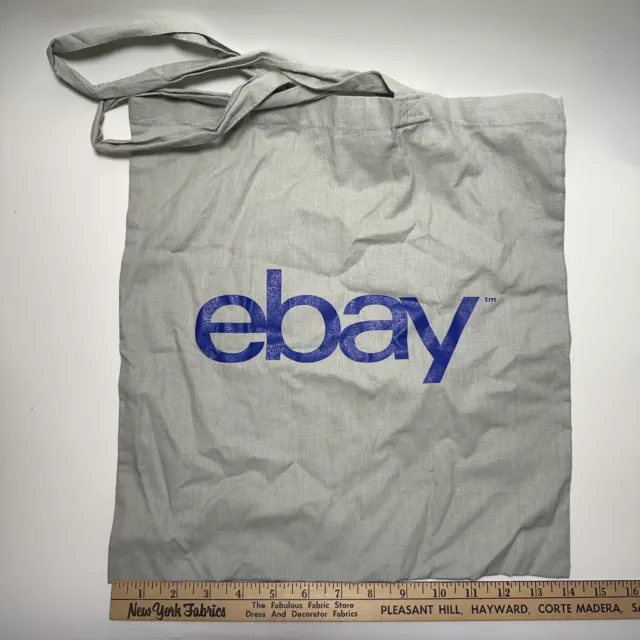 Ebay Canvas Light Weight Swag Tote Bag 14 X 15 Employee Swag Blue Purple Rainbow