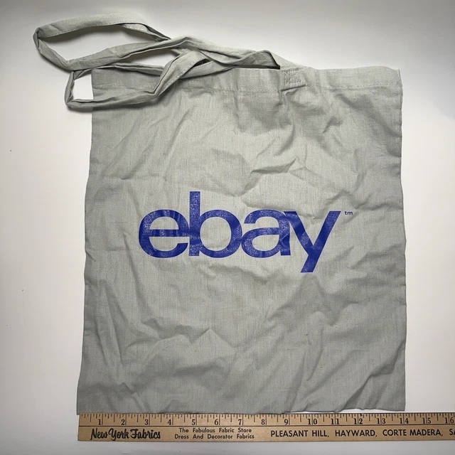 Ebay Canvas Light Weight Swag Tote Bag 14 X 15 Employee Swag Blue Purple Rainbow