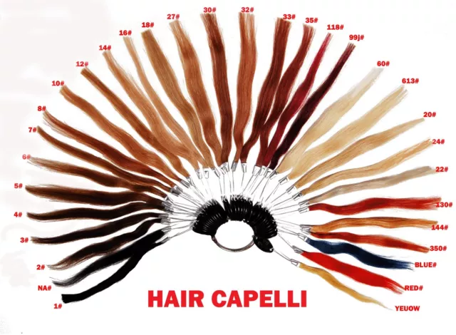 Anello Dei Colori Capelli Extension Universale Veri Ciuffetti