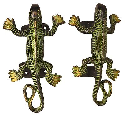 Lizard Pair Shape Antique Victorian Style Handmade Brass Chameleons Door Handles
