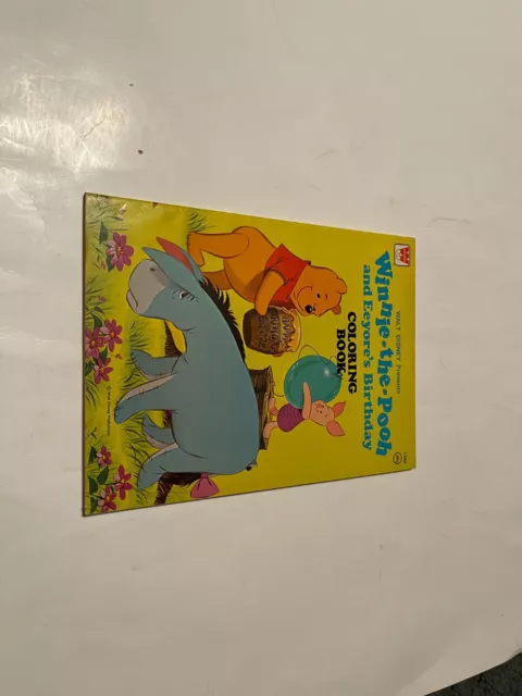 1976 Walt Disney Winnie The Pooh and Eeyore's Birthday Coloring Book 2