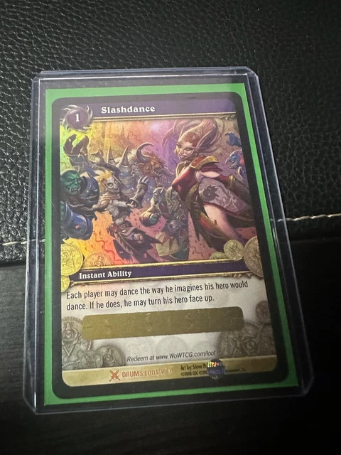 World of Warcraft "Slashdance" loot card unscratched