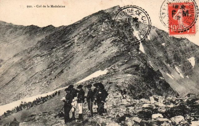 CPA Militaria - Chasseurs Alpins - 992. Col de la Madeleine