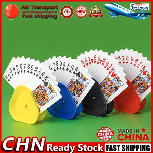 4pcs Card Stands Hands-Free Card Sleeves Triangle Shaped Family Card Game Nights