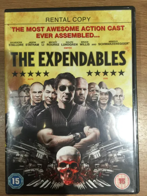 The Expendables DVD 2010 Action Film Largeur/Sylvester Stallone Rental Version