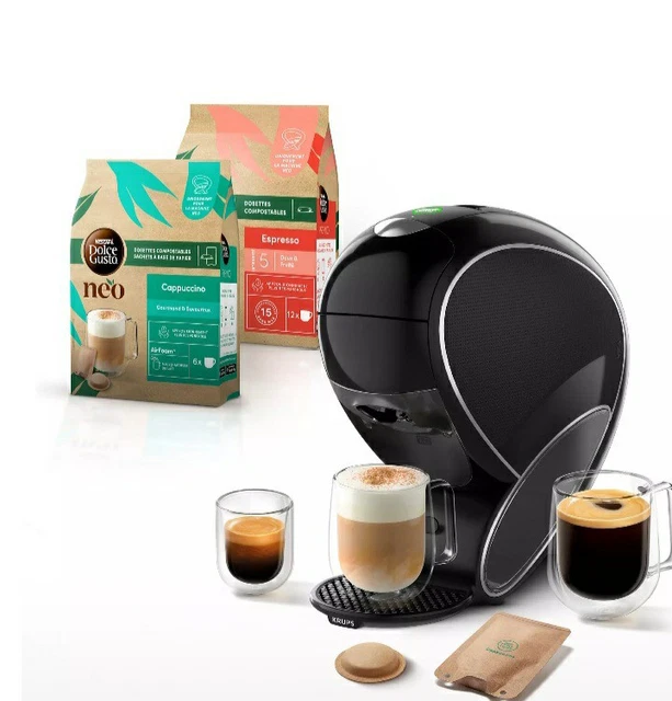 Machine à Café Krups Dolce Gusto Noire - Occasion état Neuf - Compatible Dosettes