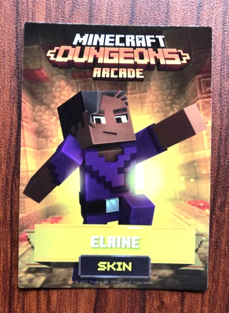 Minecraft Dungeons Arcade Hero's Armor #40/98 Unused N/M