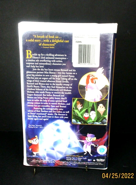 WALT DISNEY MASTERPIECE Collection The Rescuers (VHS Clam-Shell) Bob ...