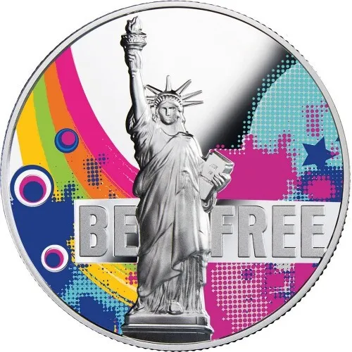 Cameroon 2018 2000 Francs Be Free Statue Of Liberty 2oz Silver Coin