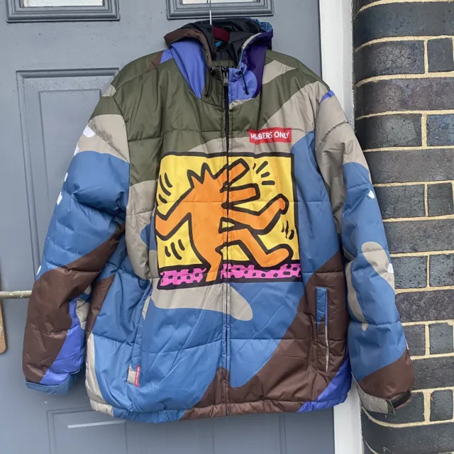 RARE MEMBERS ONLY Keith Haring Collaboration Puffer Jacket XXL ...