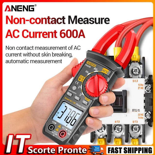 Pinza Amperometrica Digitale AC/DC - Multimetro 4000 Conteggi Con NCV E Tester